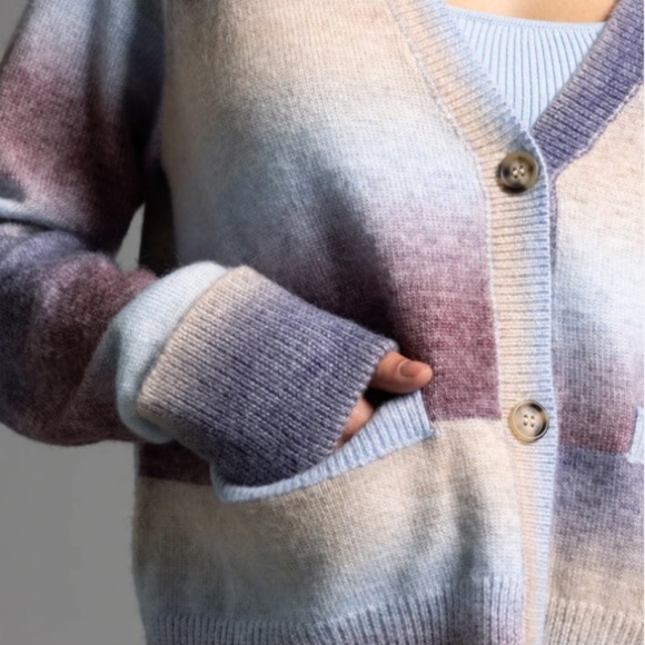 Weekend Los Angeles “Brina” Cardigan In Bailey Stripe Size XL New! - Picture 3 of 12